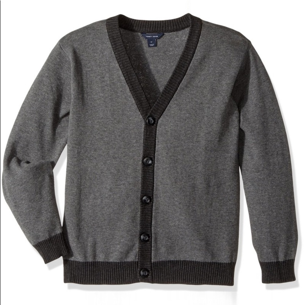 Boys Tommy Hilfiger arm patch cardigan